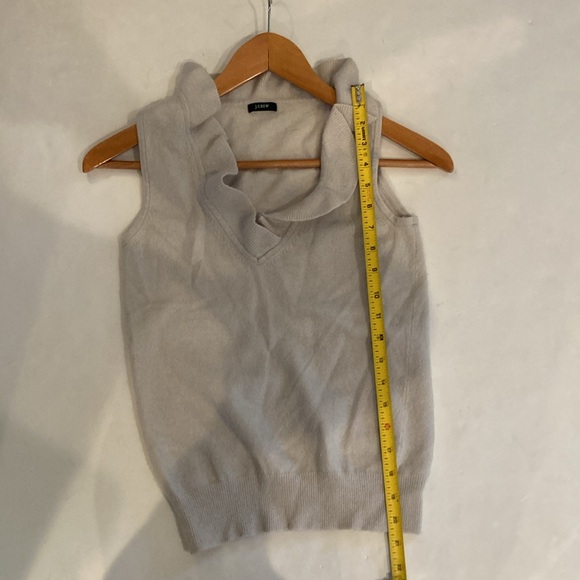 J Crew Ruffle Vest Gray - Picture 6 of 6